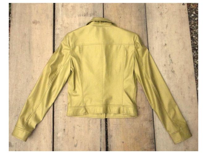Tara Jarmon Jacke Gold Kunstleder Golden - Ansicht 6