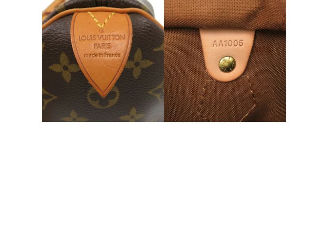 Borsa Louis Vuitton Speedy 35 Monogram Marrone - vista 10