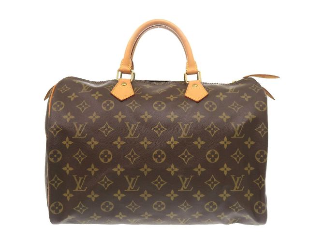 Borsa Louis Vuitton Speedy 35 Monogram Marrone - vista 2