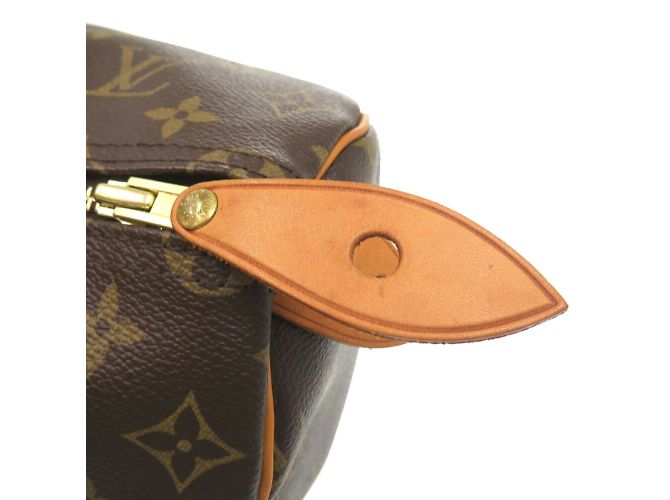 Borsa Louis Vuitton Speedy 35 Monogram Marrone - vista 9
