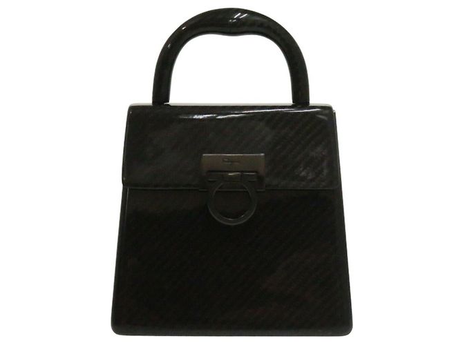 Borsa Salvatore Ferragamo Gancini DO-21 Nero - vista 2