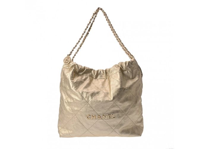 Borsa Piccola Chanel 22 in Oro Metallico D'oro - vista 2