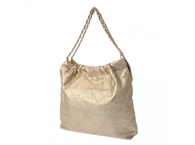 Borsa Piccola Chanel 22 in Oro Metallico D'oro - vista 3