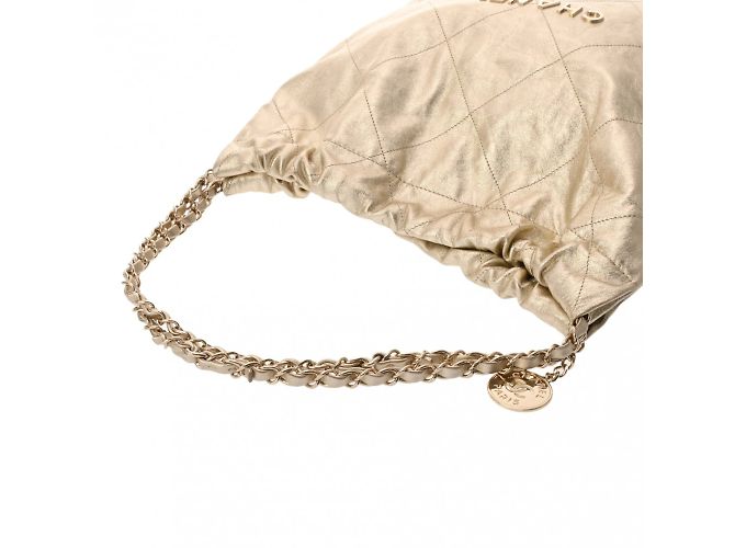 Borsa Piccola Chanel 22 in Oro Metallico D'oro - vista 4