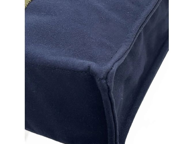 Hermès Borsa Tote Fourre Tout Hermes Verde Cachi Blu navy - vista 4