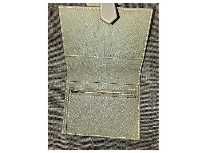 Hermès Béarn Compact Geldbörse taupe Epsom Leder Beige - Ansicht 2