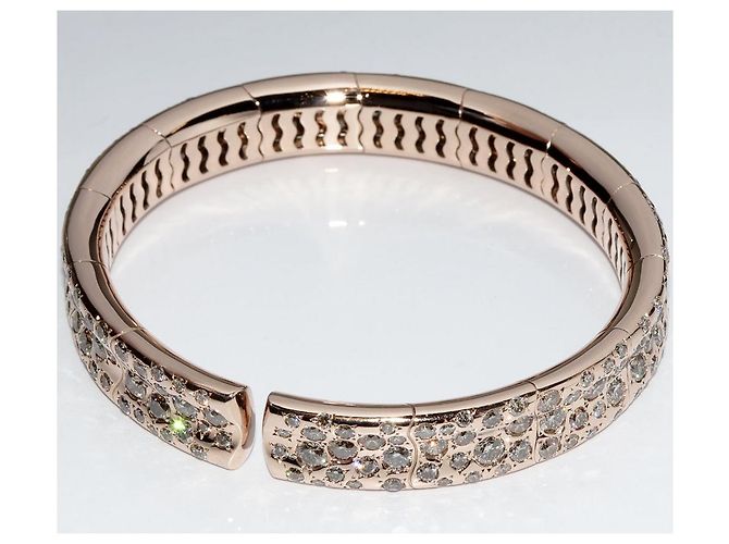 Autre Marque Bracciale Melange in Oro Rosa 18K Kashikey BMB016P Marrone - vista 3