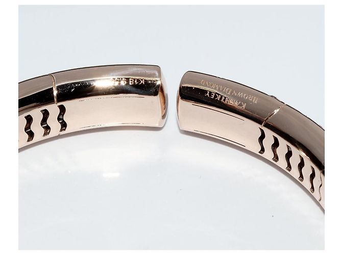 Autre Marque Bracciale Melange in Oro Rosa 18K Kashikey BMB016P Marrone - vista 4