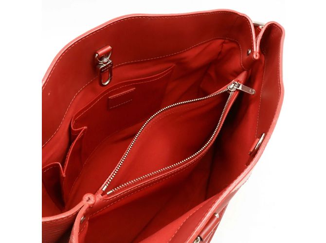 Borsa Tote Louis Vuitton Epi Passy GM Rosso - vista 8
