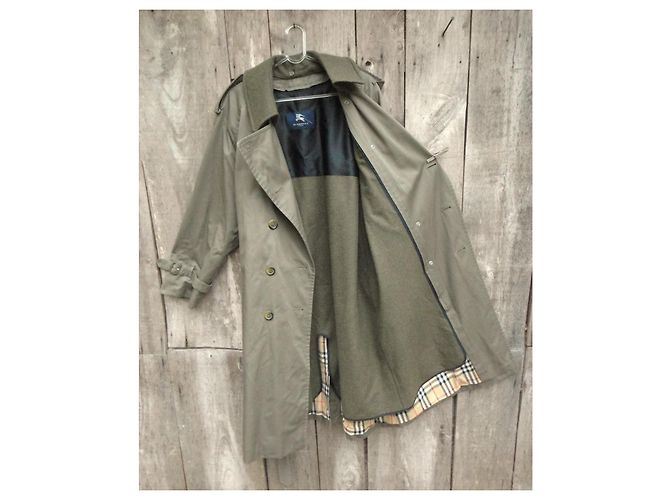 Trench Burberry Kaki in Cotone e Lana Cachi - vista 5
