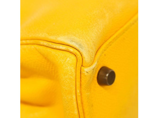 Hermès Borsa Hermes Kelly 32 in Giallo - vista 11