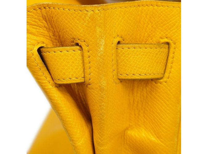 Hermès Borsa Hermes Kelly 32 in Giallo - vista 12