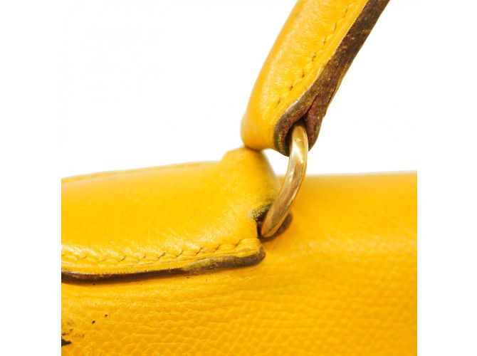 Hermès Borsa Hermes Kelly 32 in Giallo - vista 17