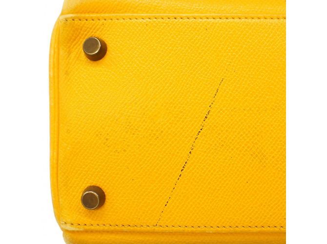 Hermès Borsa Hermes Kelly 32 in Giallo - vista 20