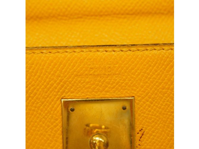 Hermès Borsa Hermes Kelly 32 in Giallo - vista 5