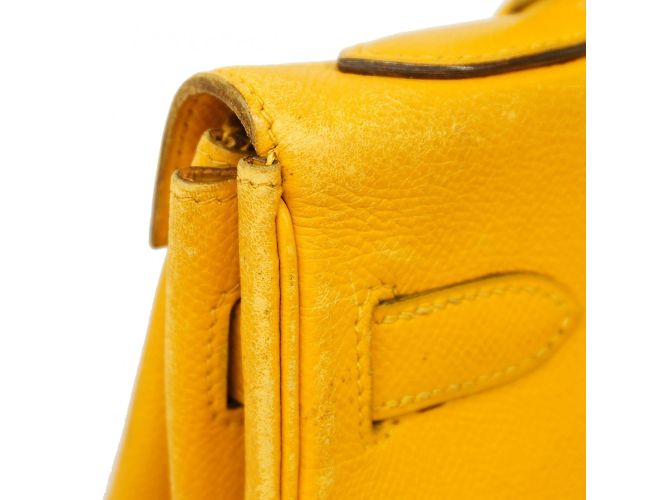 Hermès Borsa Hermes Kelly 32 in Giallo - vista 6