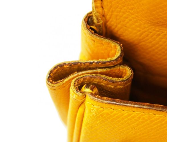 Hermès Borsa Hermes Kelly 32 in Giallo - vista 8