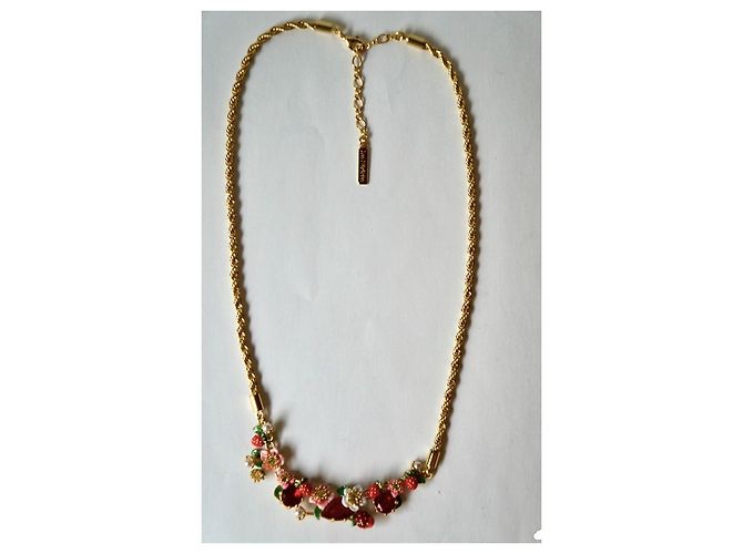 Les Nereides Collana choker con fiori e fragole Rosso - vista 4