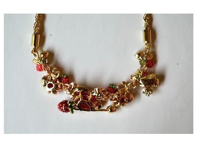 Les Nereides Collana choker con fiori e fragole Rosso - vista 5