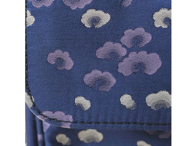 Borsa a spalla in nylon Prada con catena Blu navy - vista 12