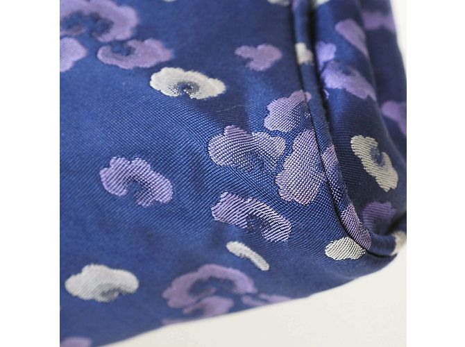 Borsa a spalla in nylon Prada con catena Blu navy - vista 4
