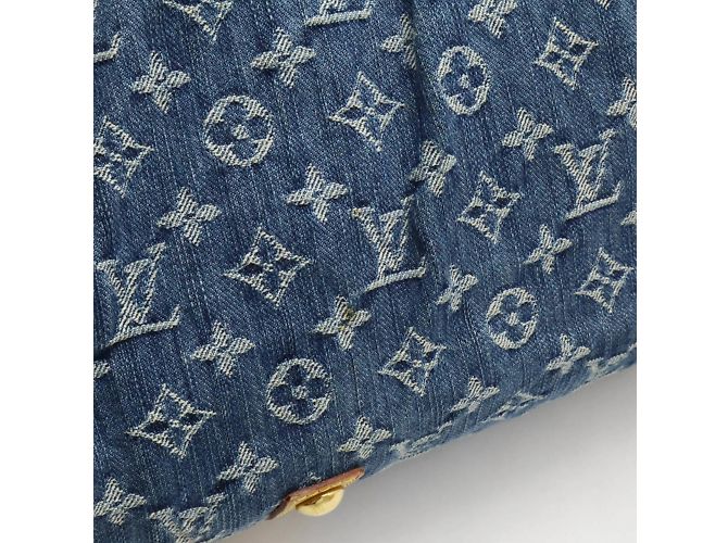 Borsa tote GM in denim Monogram Louis Vuitton Blu - vista 10