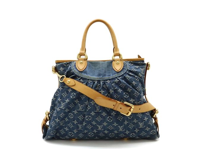 Borsa tote GM in denim Monogram Louis Vuitton Blu - vista 2