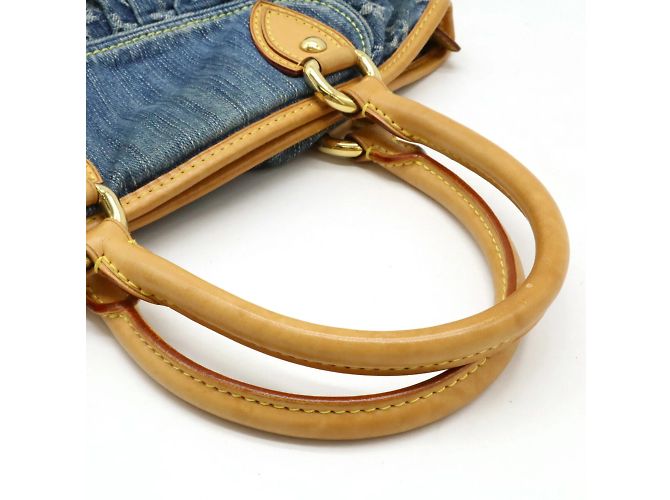 Borsa tote GM in denim Monogram Louis Vuitton Blu - vista 5