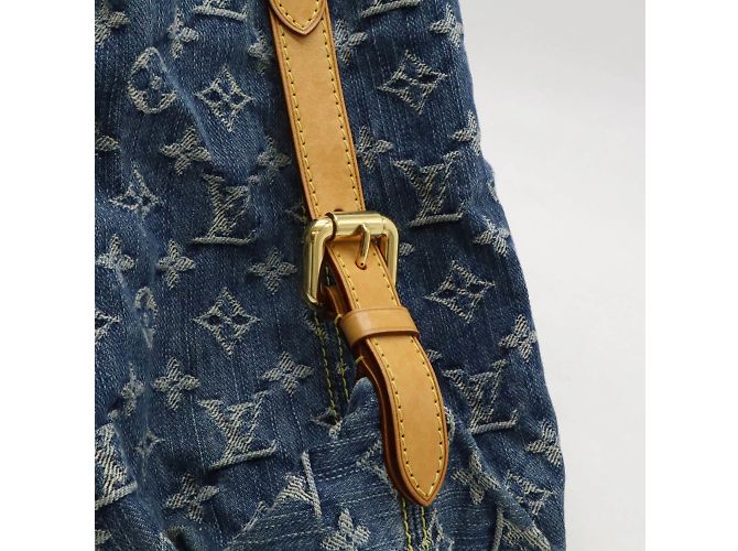 Borsa tote GM in denim Monogram Louis Vuitton Blu - vista 9
