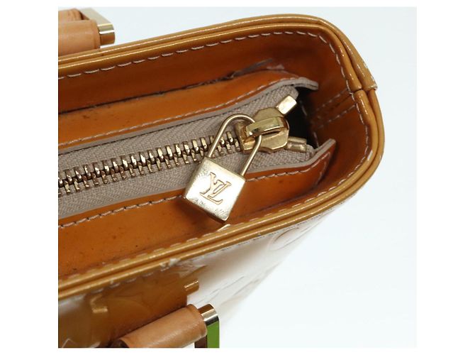 LOUIS VUITTON Borsa a Mano Houston Monogram Vernis Beige M91004 LV Auth 90153 - vista 18