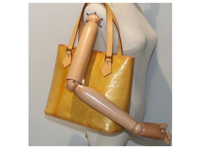 LOUIS VUITTON Borsa a Mano Houston Monogram Vernis Beige M91004 LV Auth 90153 - vista 26
