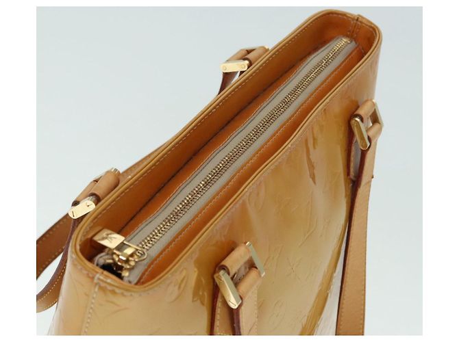 LOUIS VUITTON Borsa a Mano Houston Monogram Vernis Beige M91004 LV Auth 90153 - vista 6