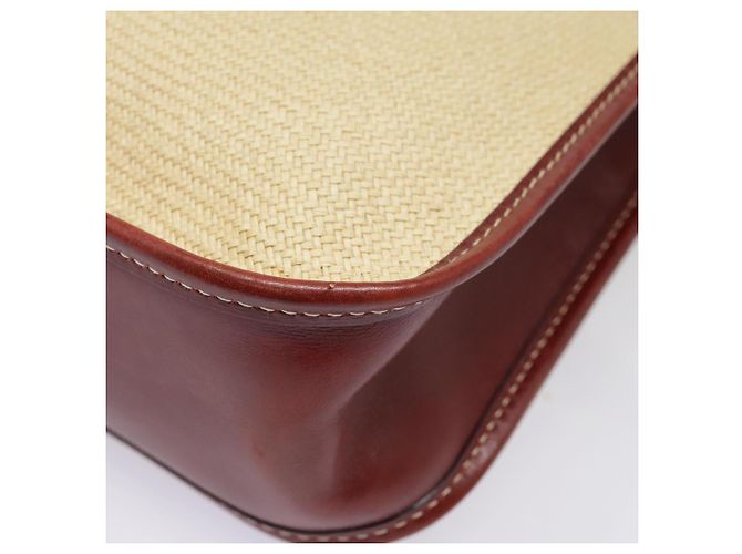 Hermès HERMES Borsa a Spalla Vespa PM Paglia Beige Oro Auth yk14938 D'oro - vista 13