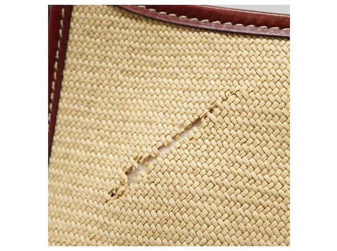 Hermès HERMES Borsa a Spalla Vespa PM Paglia Beige Oro Auth yk14938 D'oro - vista 5
