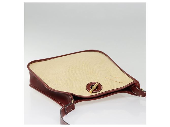 Hermès HERMES Borsa a Spalla Vespa PM Paglia Beige Oro Auth yk14938 D'oro - vista 8