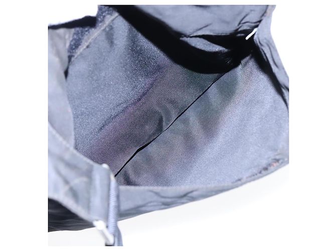 Bolso de hombro PRADA de nylon negro Auth bs18093 - vista 11