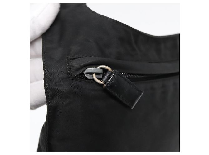 Bolso de hombro PRADA de nylon negro Auth bs18093 - vista 6