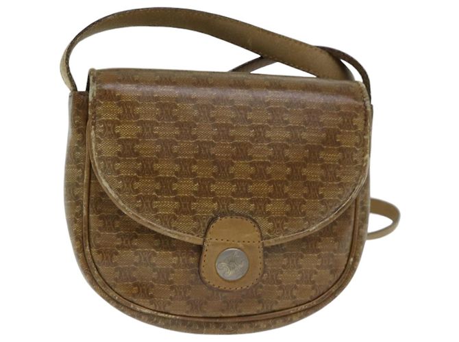 Céline Borsa a spalla in tela Macadam CELINE PVC beige Auth bs18108 - vista 2