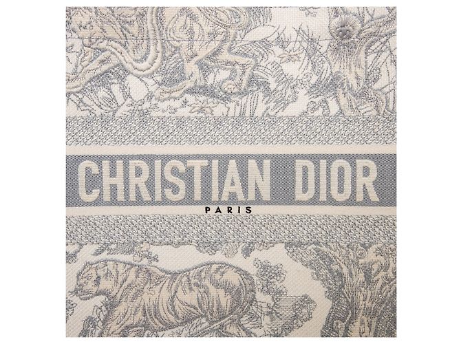 Medium Book Tote aus Toile de Jouy von Dior Grau - Ansicht 11