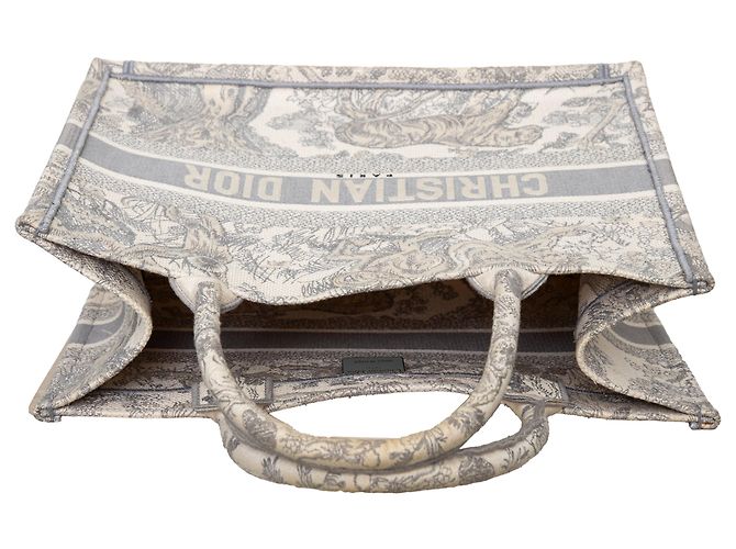 Medium Book Tote aus Toile de Jouy von Dior Grau - Ansicht 6