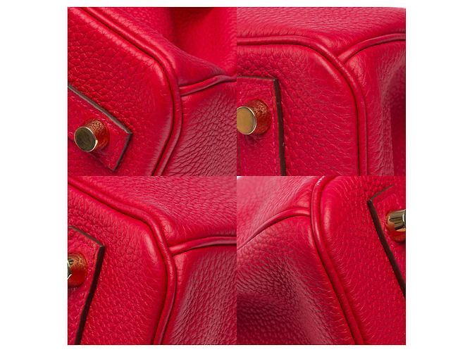Hermès HERMES Birkin 30 Bag in Red Leather - 102147 - view 12