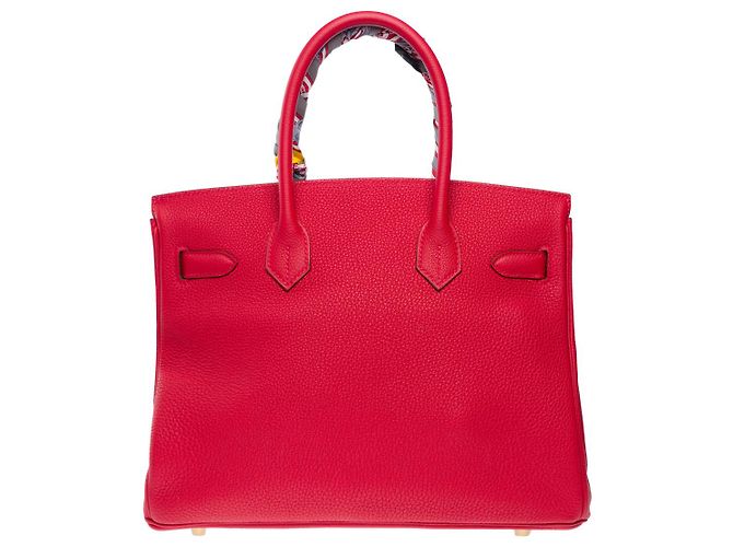 Hermès HERMES Birkin 30 Bag in Red Leather - 102147 - view 4