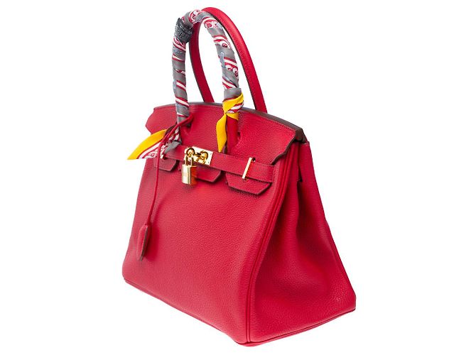 Hermès HERMES Birkin 30 Bag in Red Leather - 102147 - view 5