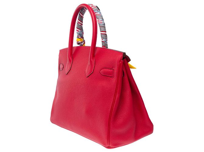 Hermès HERMES Birkin 30 Bag in Red Leather - 102147 - view 6