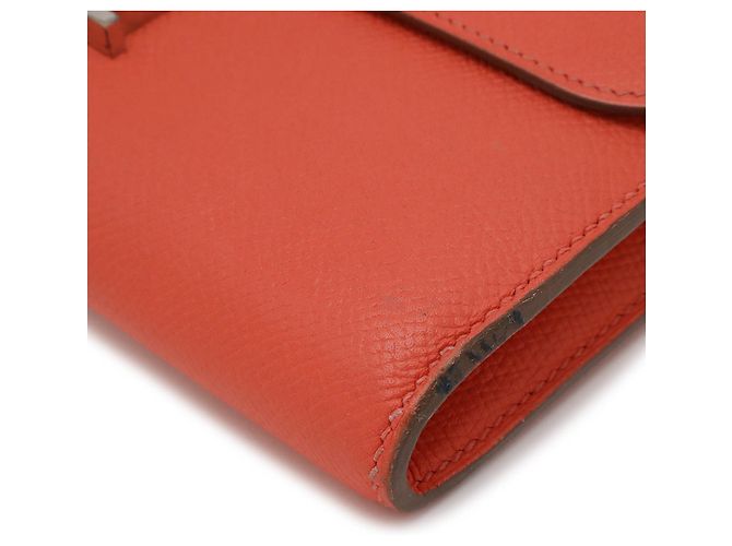 Cartera bi-fold larga Constance de Hermès en rosa claro - vista 4