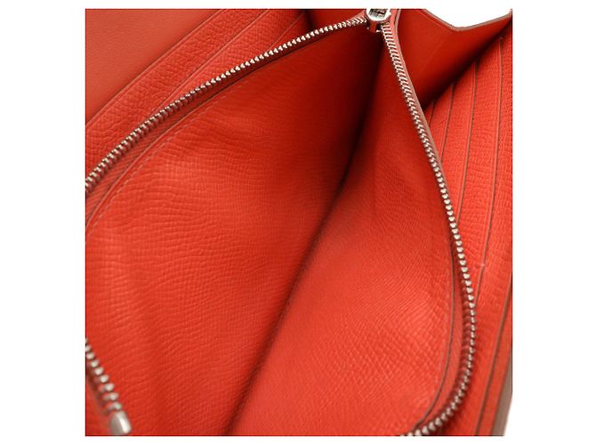 Cartera bi-fold larga Constance de Hermès en rosa claro - vista 9