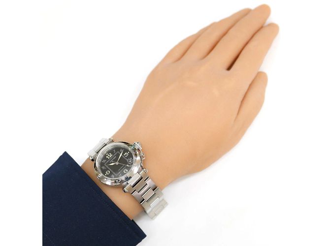 Reloj de pulsera automático de acero inoxidable Cartier Pasha - vista 2