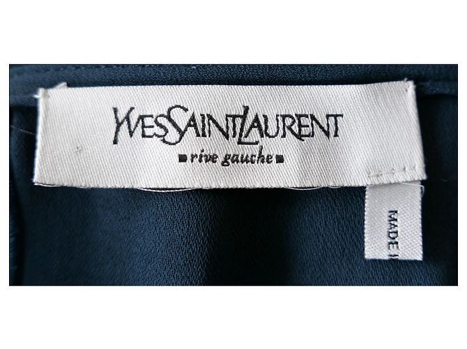Falda de crepé fruncida Yves Saint Laurent x Tom Ford Otoño 2003 Azul - vista 5