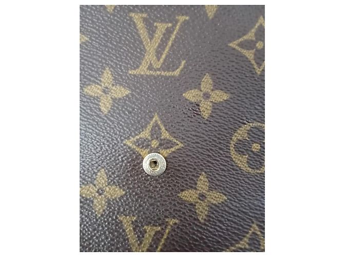 Clutch Louis Vuitton Rabat 23 Marrone in Tela - vista 3