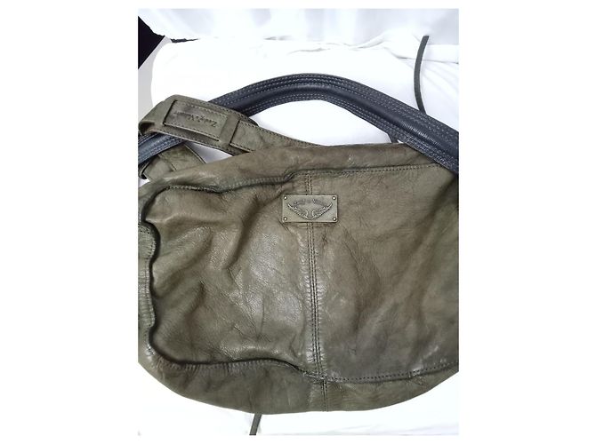 Borsa a mano Zadig & Voltaire Rock Pelle Verde Oliva - vista 13